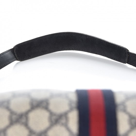 Monogram Web Shoulder Bag Navy Blue