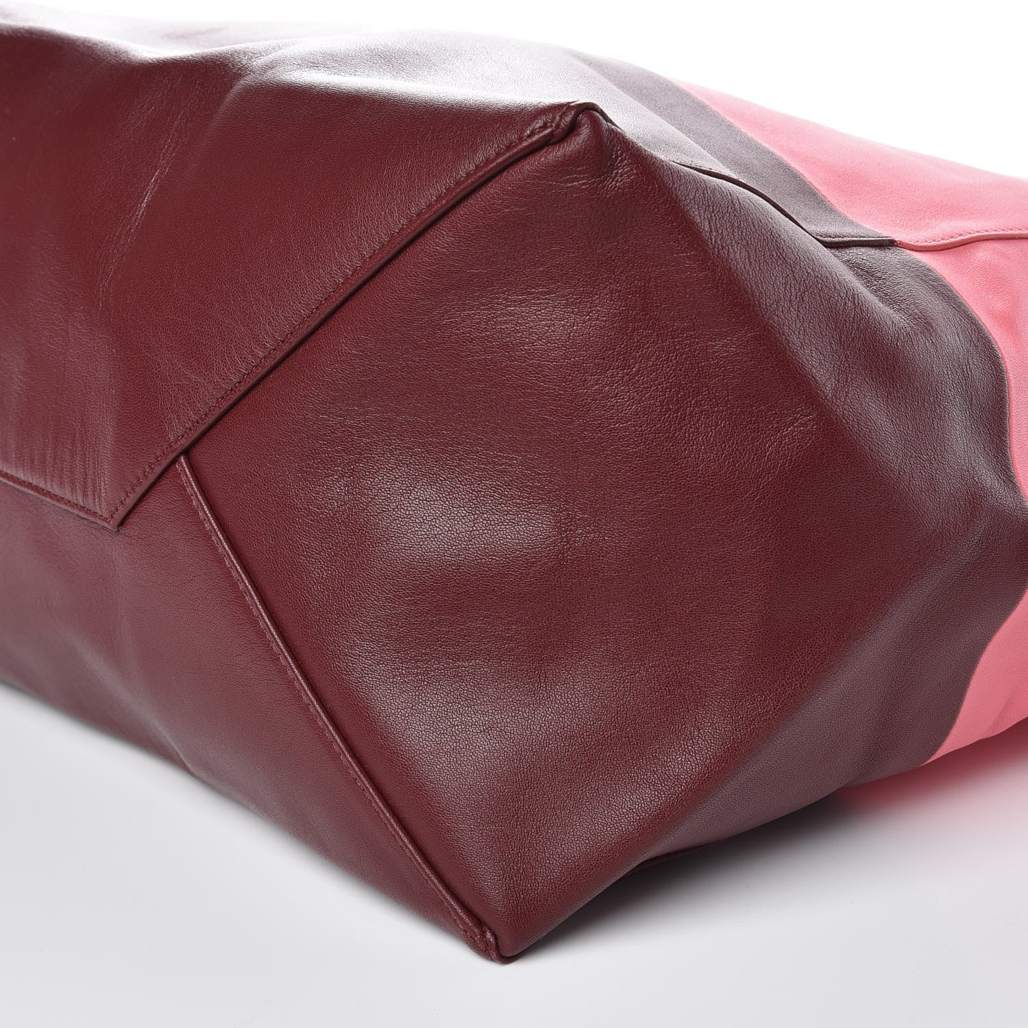Celine Lambskin Horizontal Bi-Color Cabas Pink Rust 8 of 8