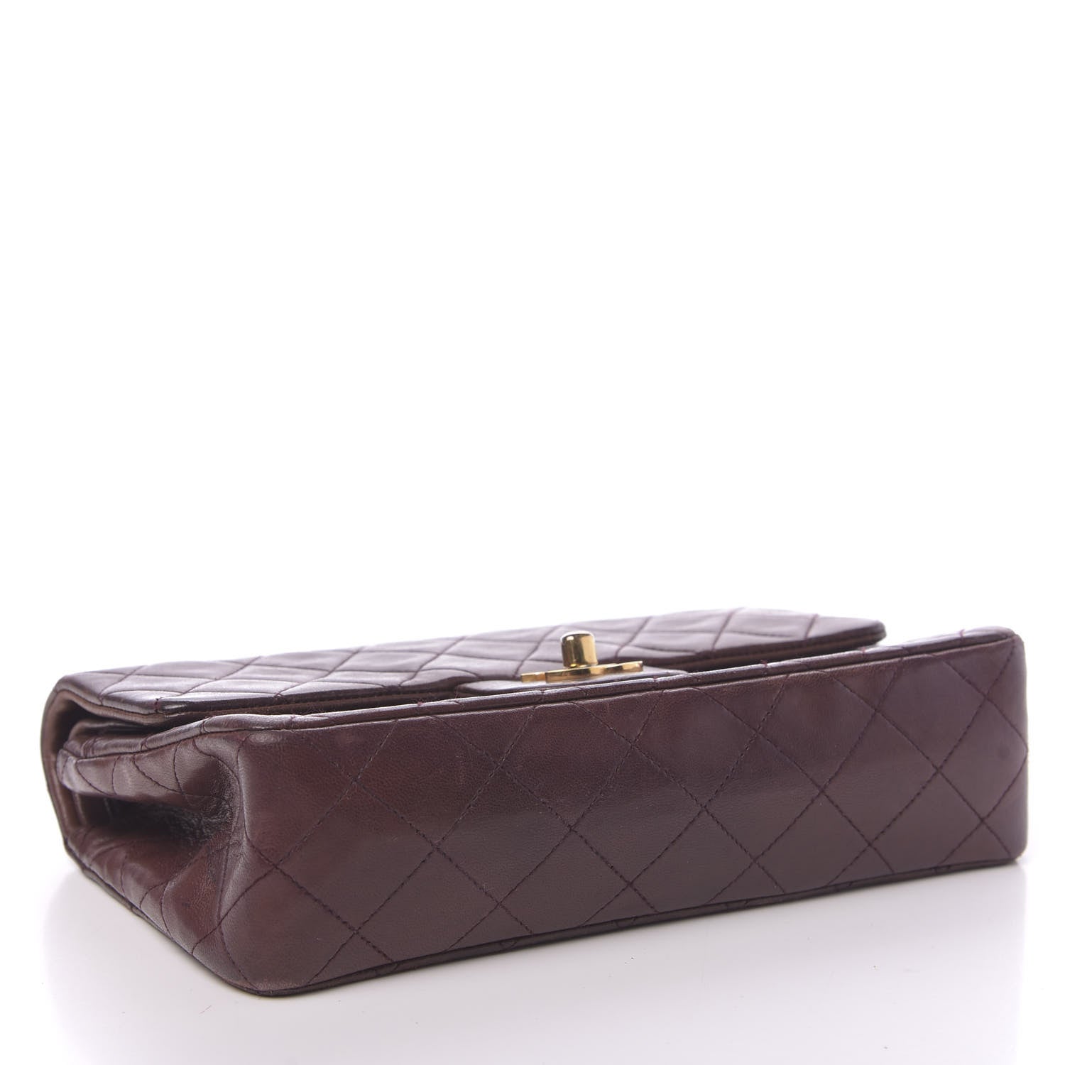 Chanel Lambskin Quilted Small Double Flap Burgundy 4 of 13