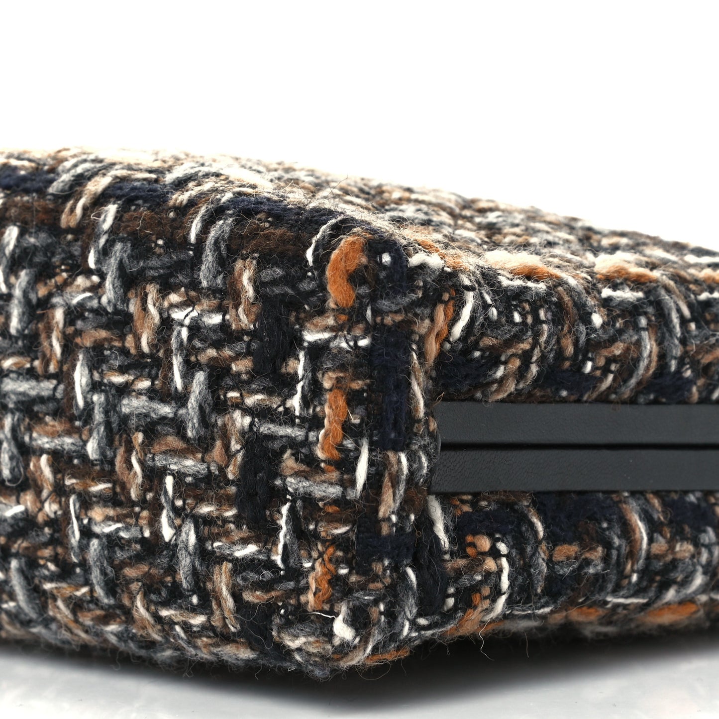 Tweed Kisslock Minaudiere Black Multicolor