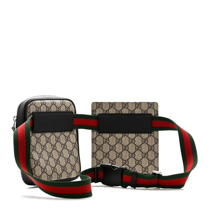 Gucci GG Supreme Monogram Web Belt Bag Black 2 of 13