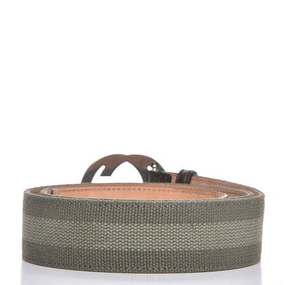 Gucci Canvas Web Interlocking G Belt 95 38 Green 3 of 6