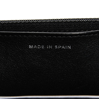 Chanel Striated Patent Quilted Wallet on Chain WOC Black 8 of 8
