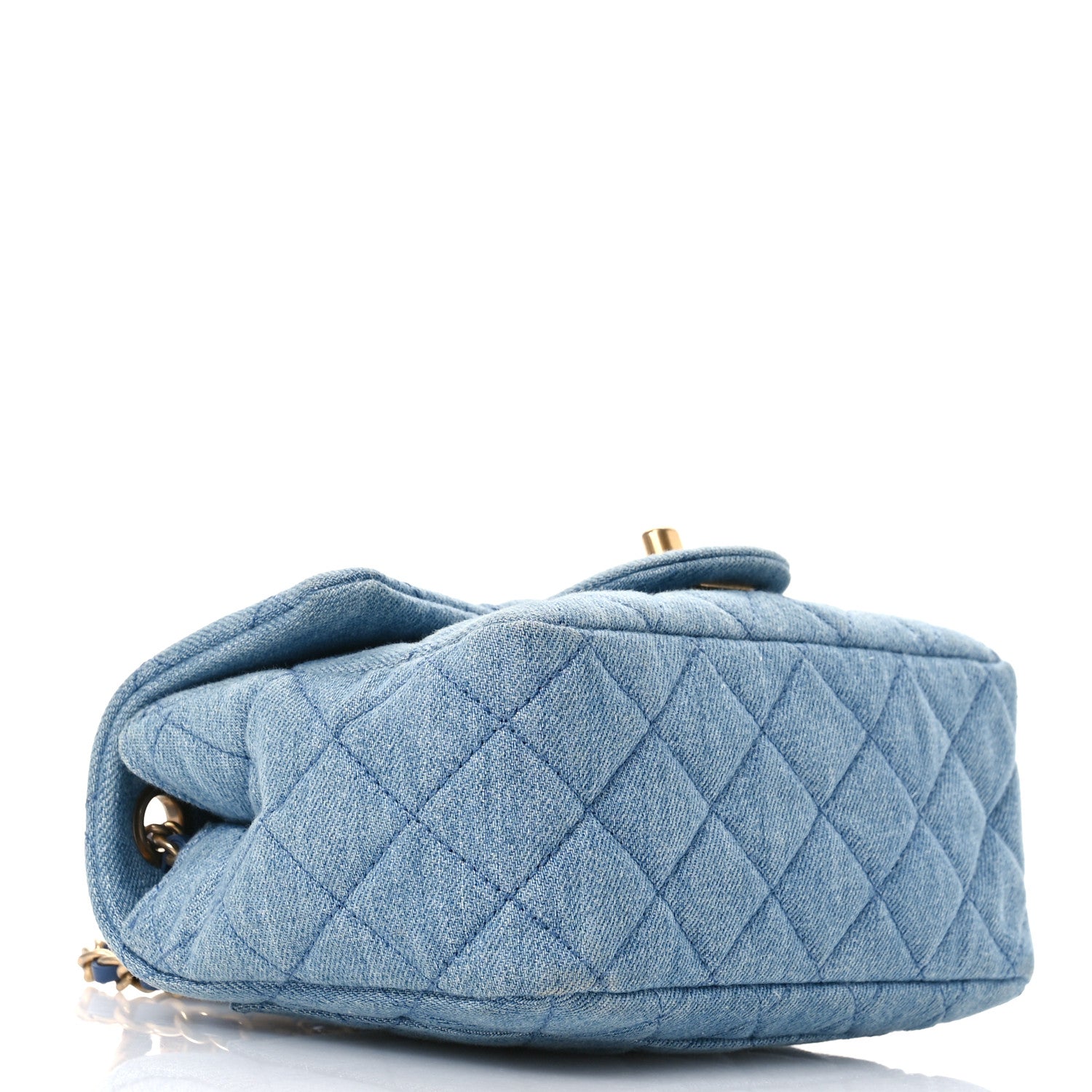 Chanel Denim Quilted Mini Pearl Crush Flap Blue 4 of 10