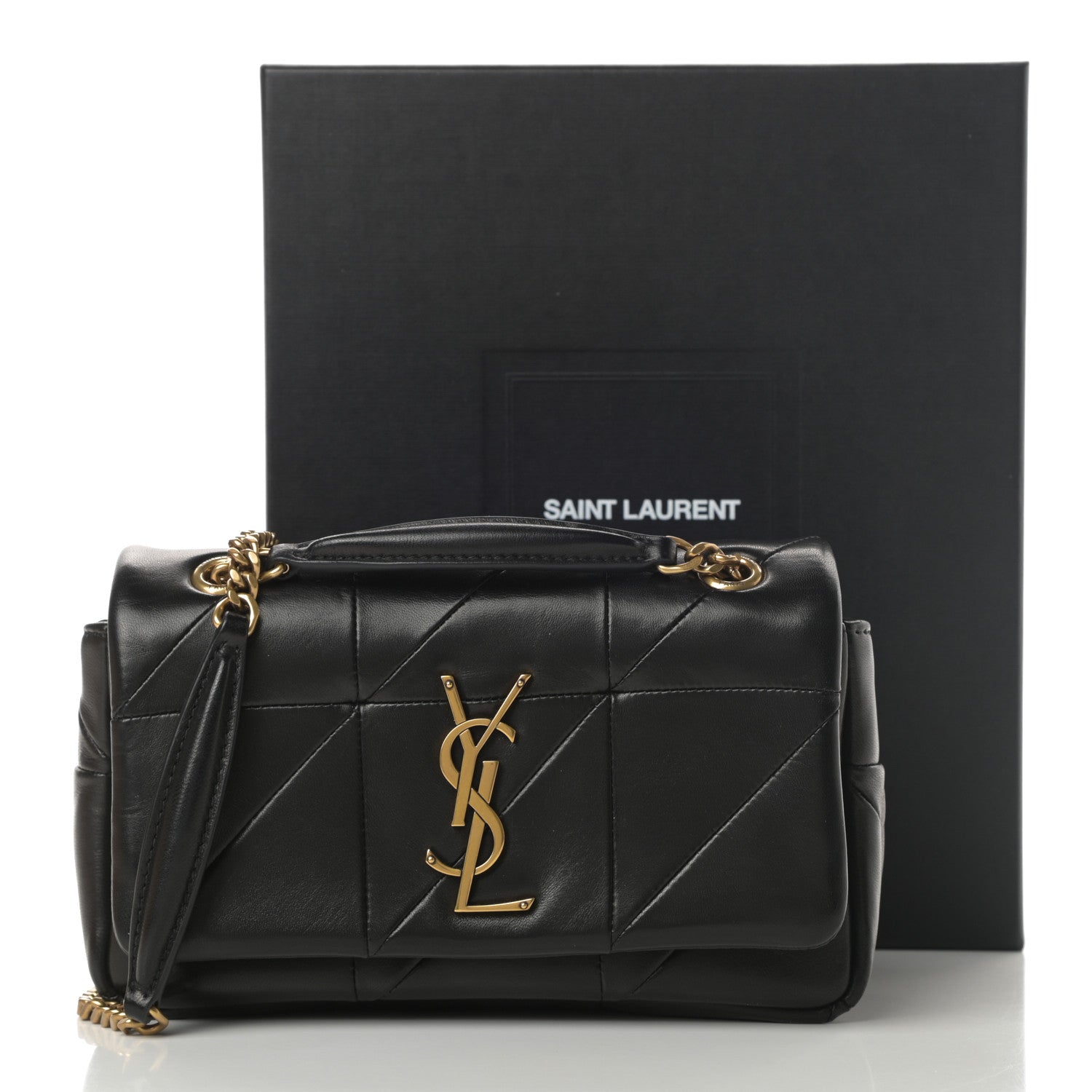 Saint Laurent Lambskin Patchwork Monogram Small Jamie Black 13 of 13
