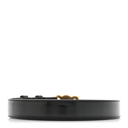 Celine Box Calfskin Medium 25mm Triomphe Belt 75 30 Black 2 of 5