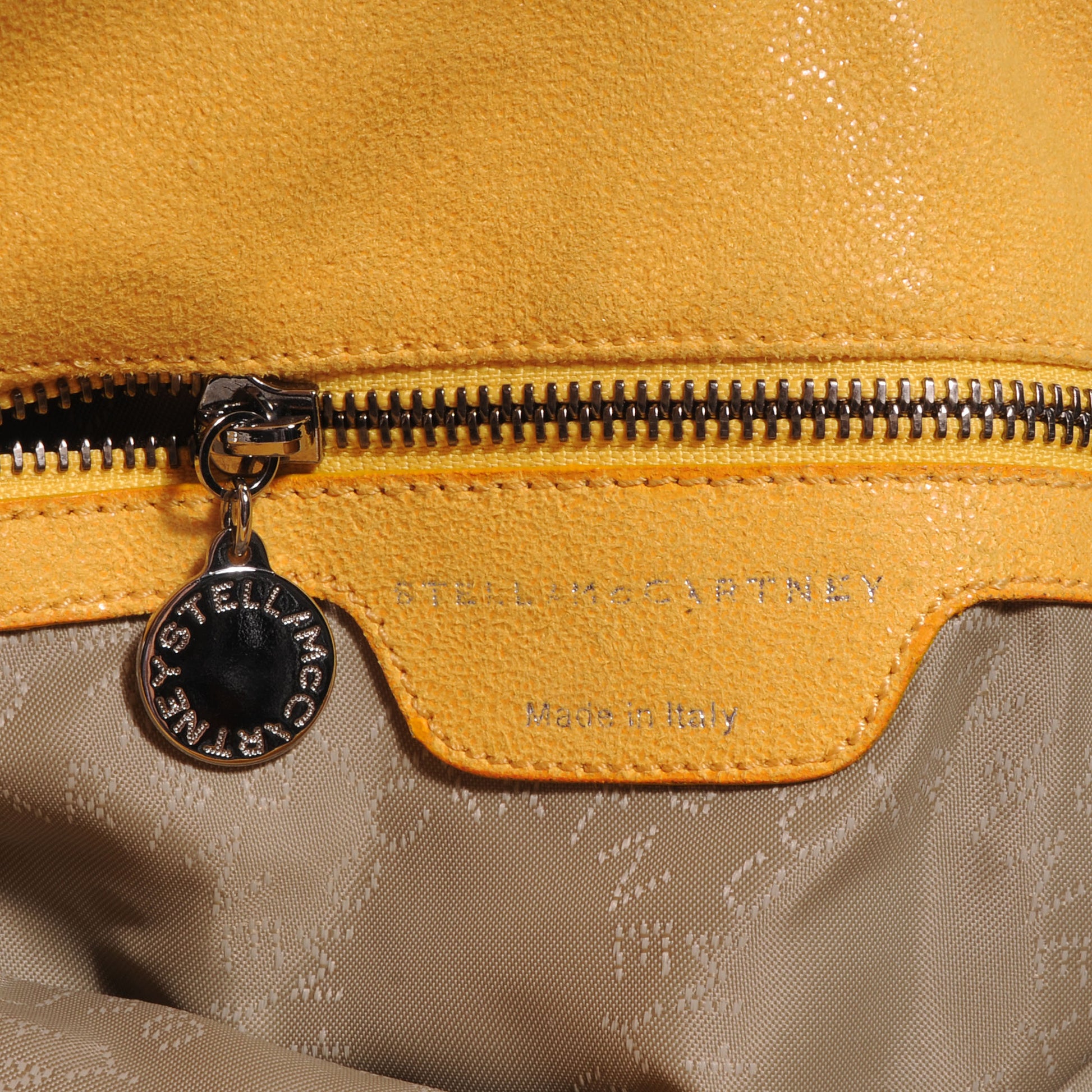 Stella McCartney Faux Leather Shaggy Deer Falabella Yellow 6 of 8