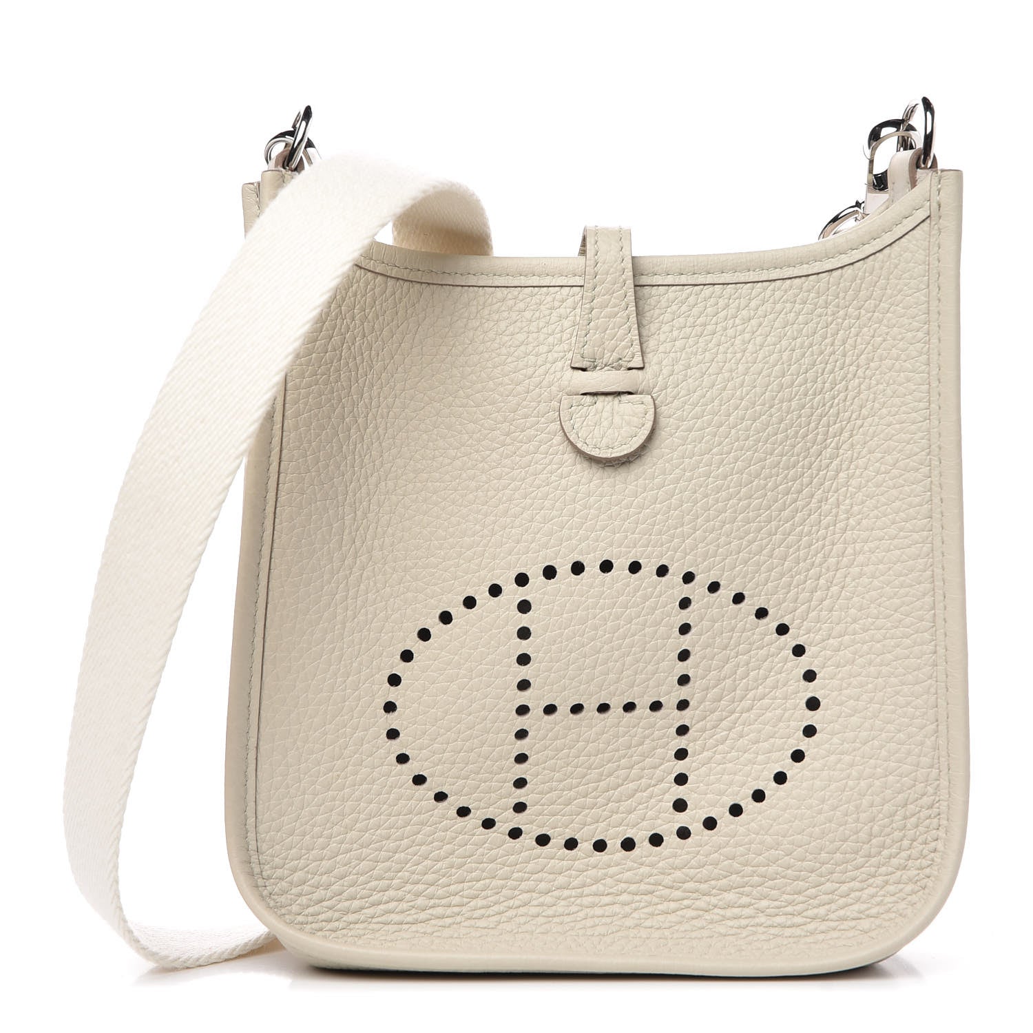 Hermes Taurillon Clemence Evelyne TPM Craie 1 of 7