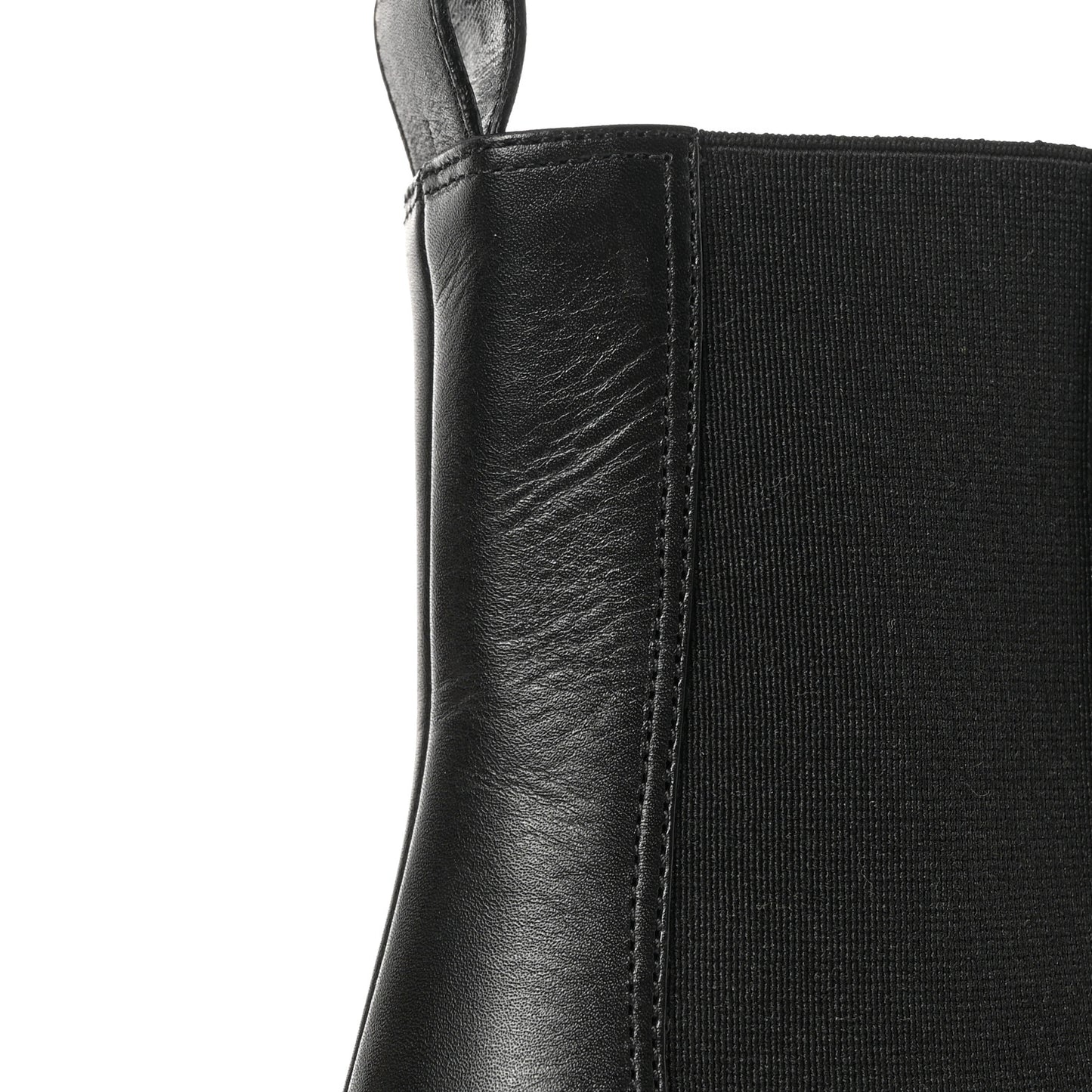 Flores Calfskin Horsebit Chain Ankle Boots 37 Black