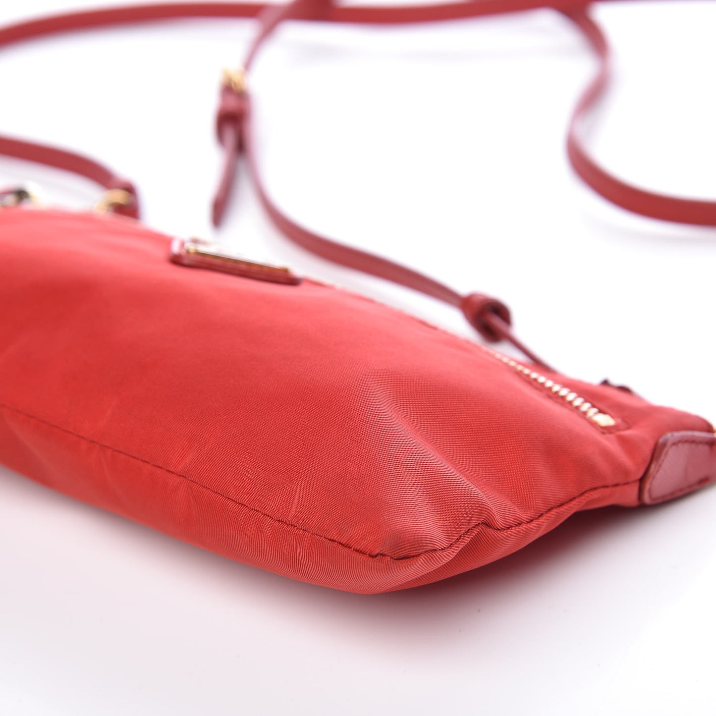 Tessuto Nylon Saffiano Shoulder Bag Rosso