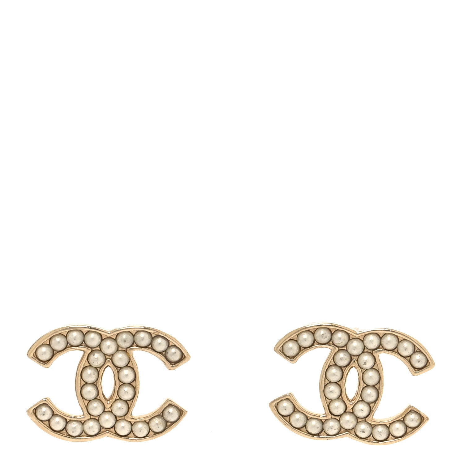Chanel Pearl CC Earrings Gold 1 of 4