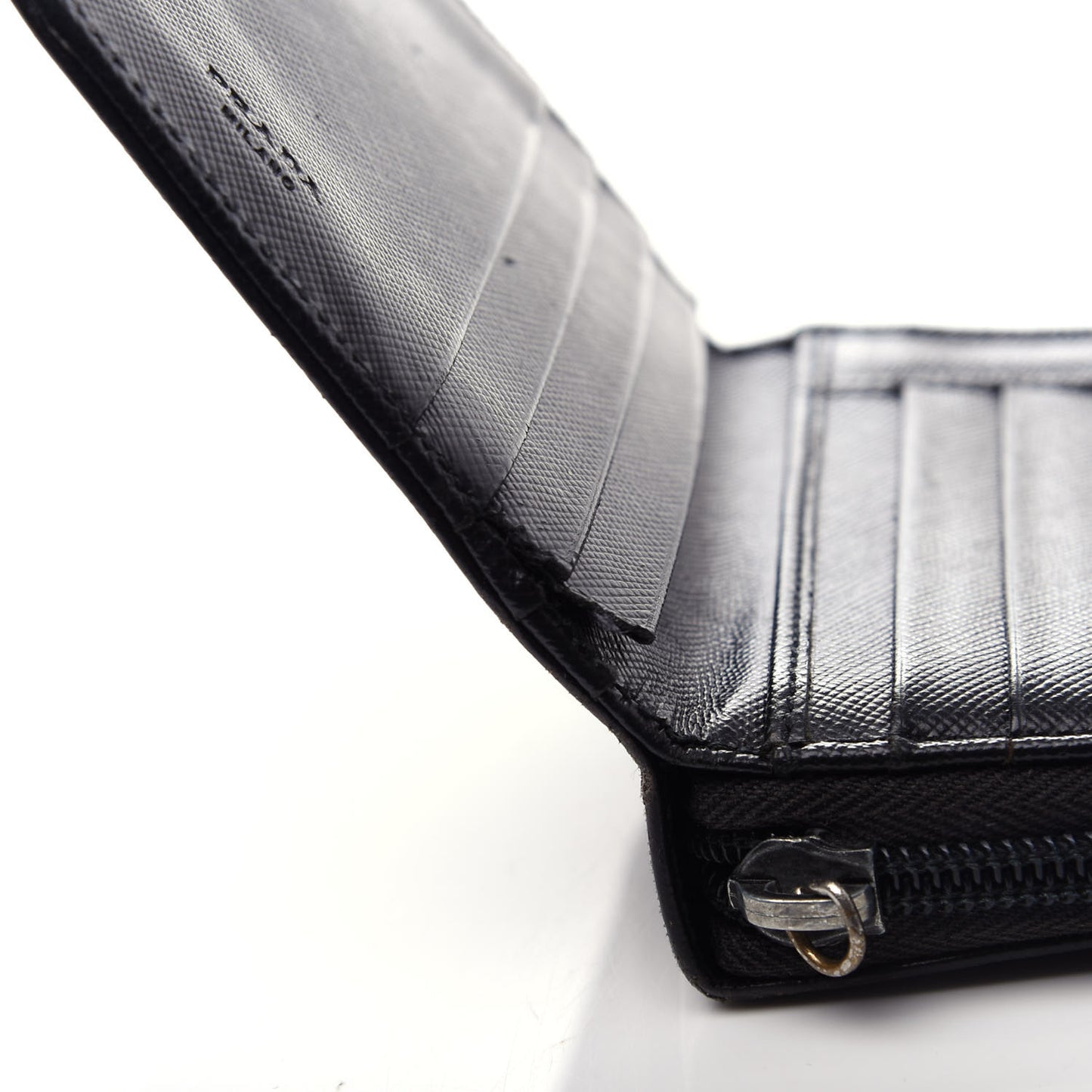 Saffiano Metal Compact Wallet Black