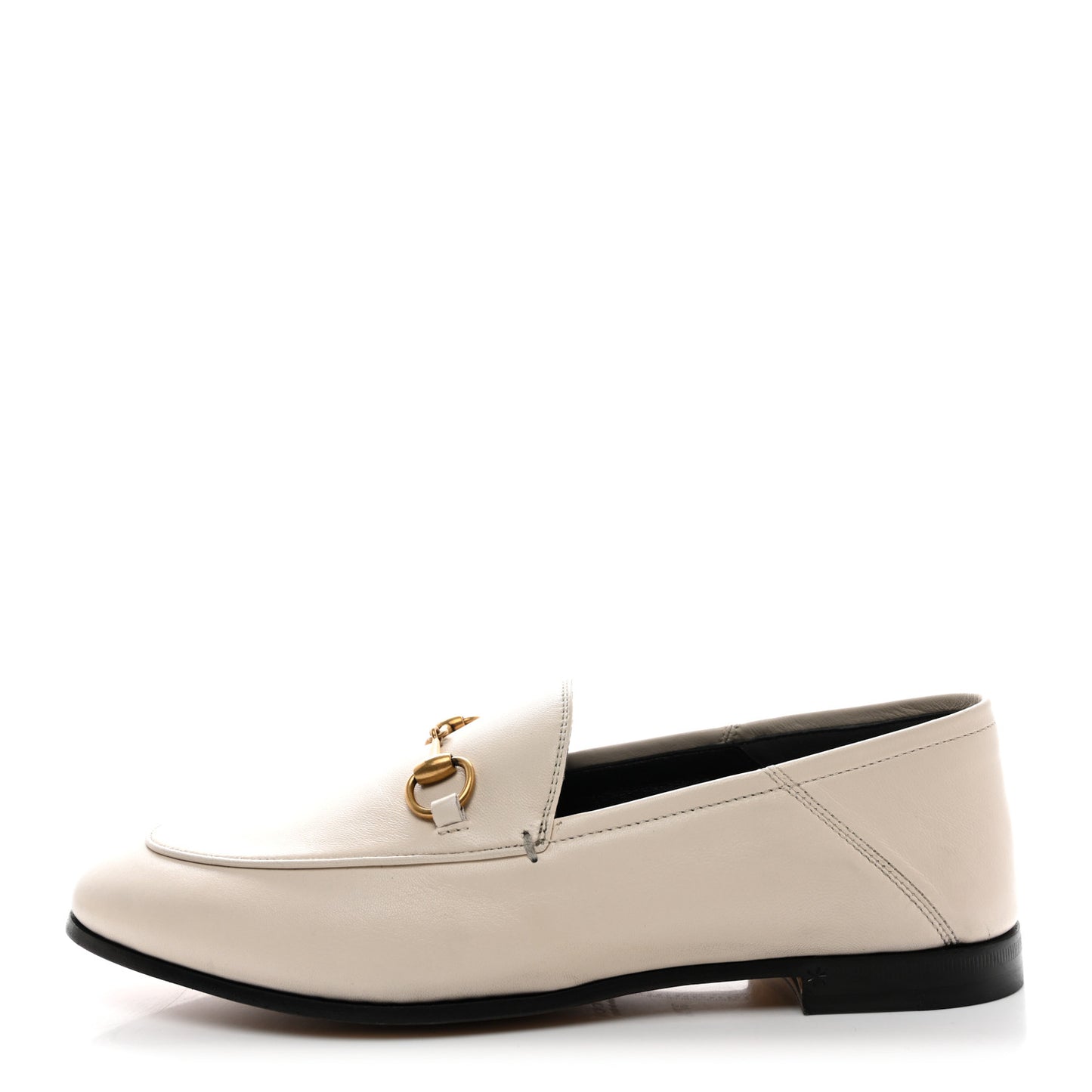 Lambskin Womens Brixton Horsebit Loafers 37.5 Mystic White