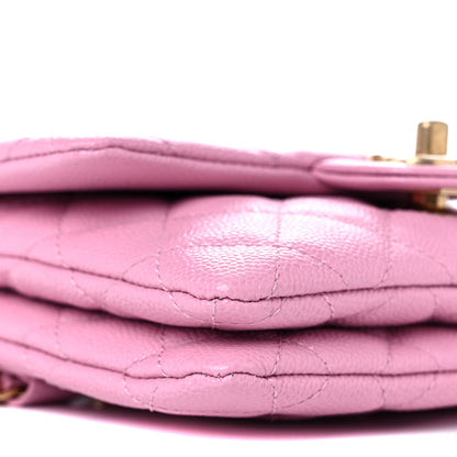 Chanel Shiny Caviar Pick Me Up Flap Belt Bag Pink 8 of 10