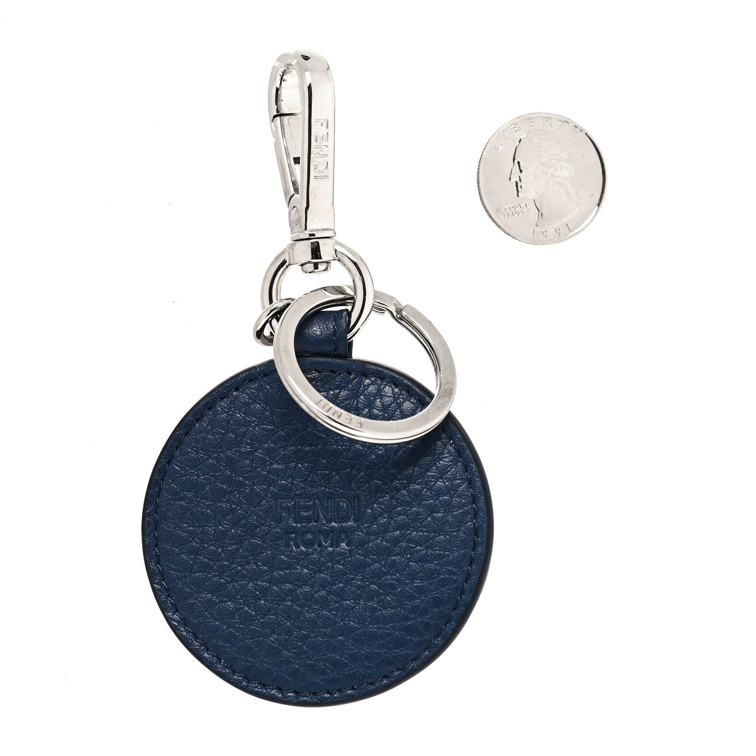 Fendi Calfskin Stamp FF Bag Charm 2 of 4