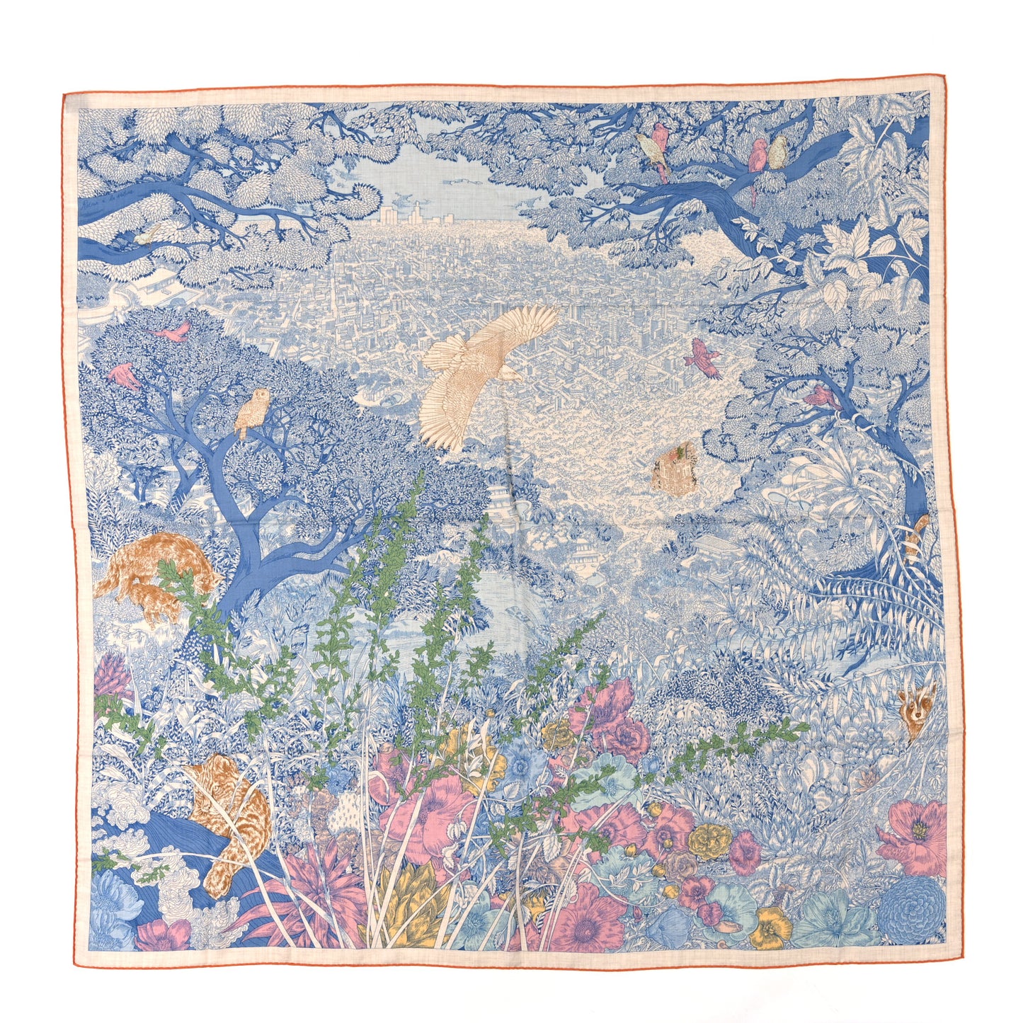 Cashmere Silk Retour a la Nature 140 Bleu Jean Rose Vert