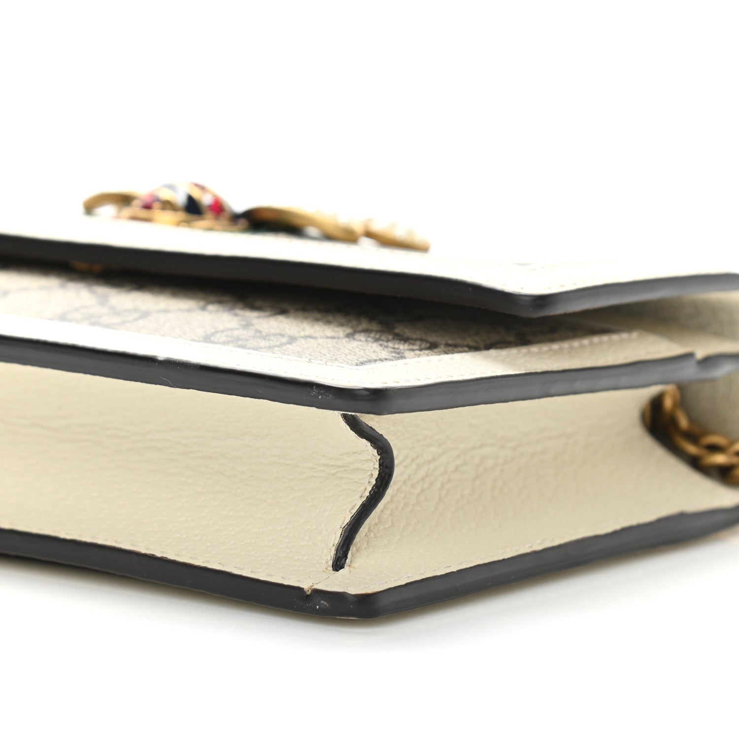 Gucci GG Supreme Monogram Web Queen Margaret Chain Wallet White 9 of 9