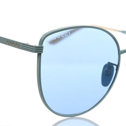 Gucci Metal Cat Eye GG0807SA Sunglasses Pale Blue 7 of 8
