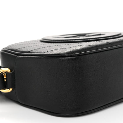 Gucci Sakai Be Green Calfskin Diagonal Stitched Small Blondie Shoulder Bag Black 9 of 10