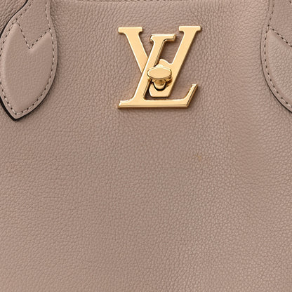 Louis Vuitton Grained Calfskin Lockme Shopper Greige 7 of 11