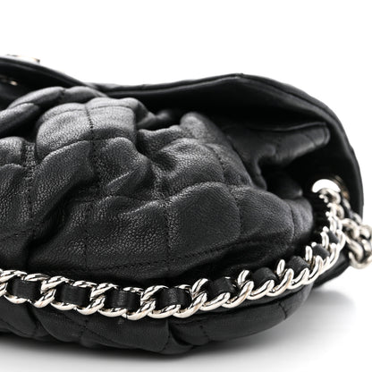 Chanel Washed Lambskin Quilted Medium Chain Around Messenger Black 13 of 16