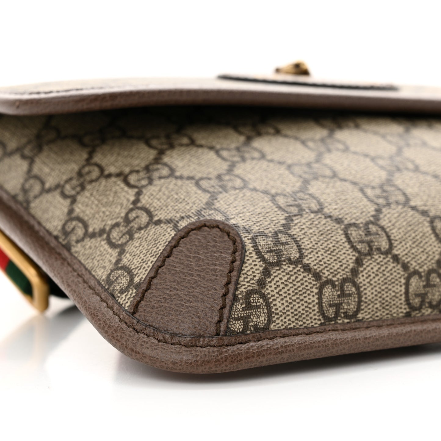 GG Supreme Monogram Neo Vintage Web Belt Bag Brown