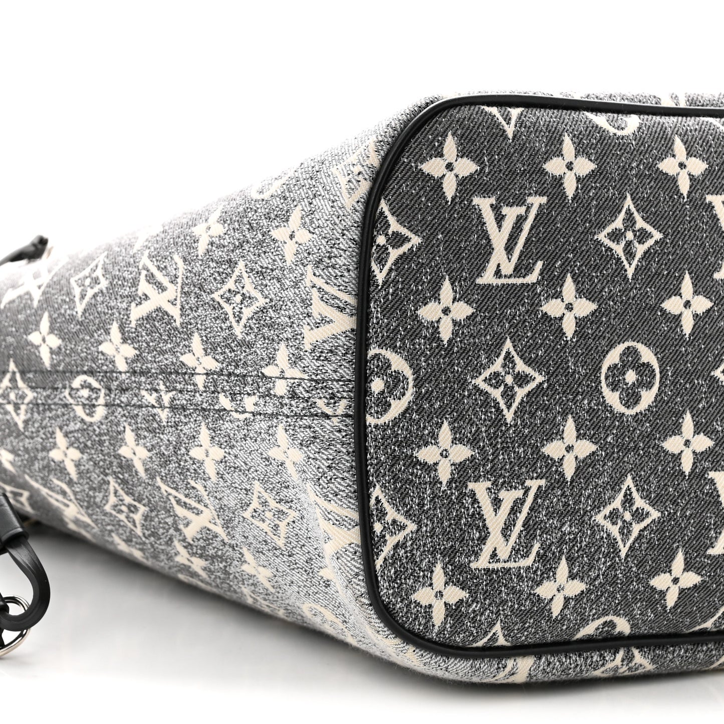 Denim Monogram Jacquard Neverfull MM Grey