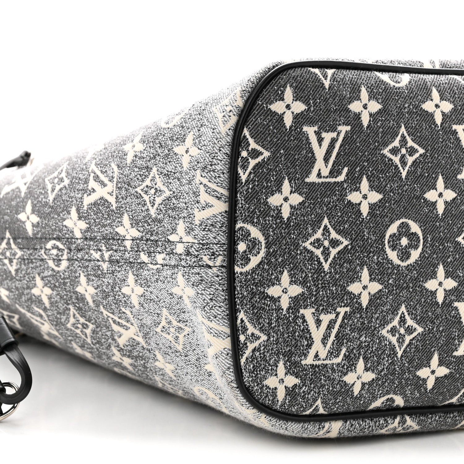 Louis Vuitton Denim Monogram Jacquard Neverfull MM Grey 9 of 10