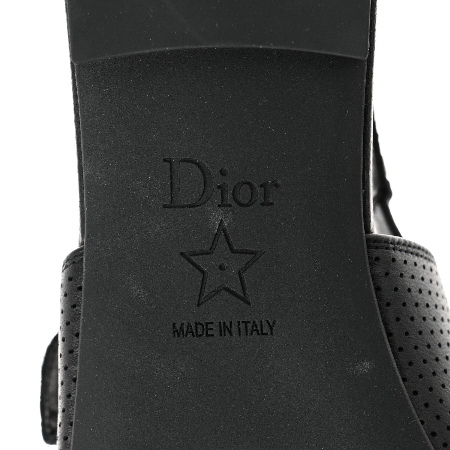 Christian Dior Perforated Supple Lambskin Cotton Ribbon Dior Toujours Slingback Flats 41 Black 8 of 9