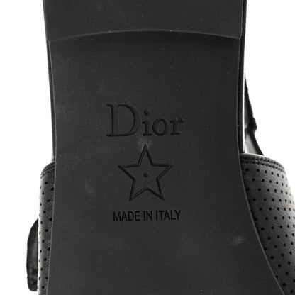 Christian Dior Perforated Supple Lambskin Cotton Ribbon Dior Toujours Slingback Flats 41 Black 8 of 9