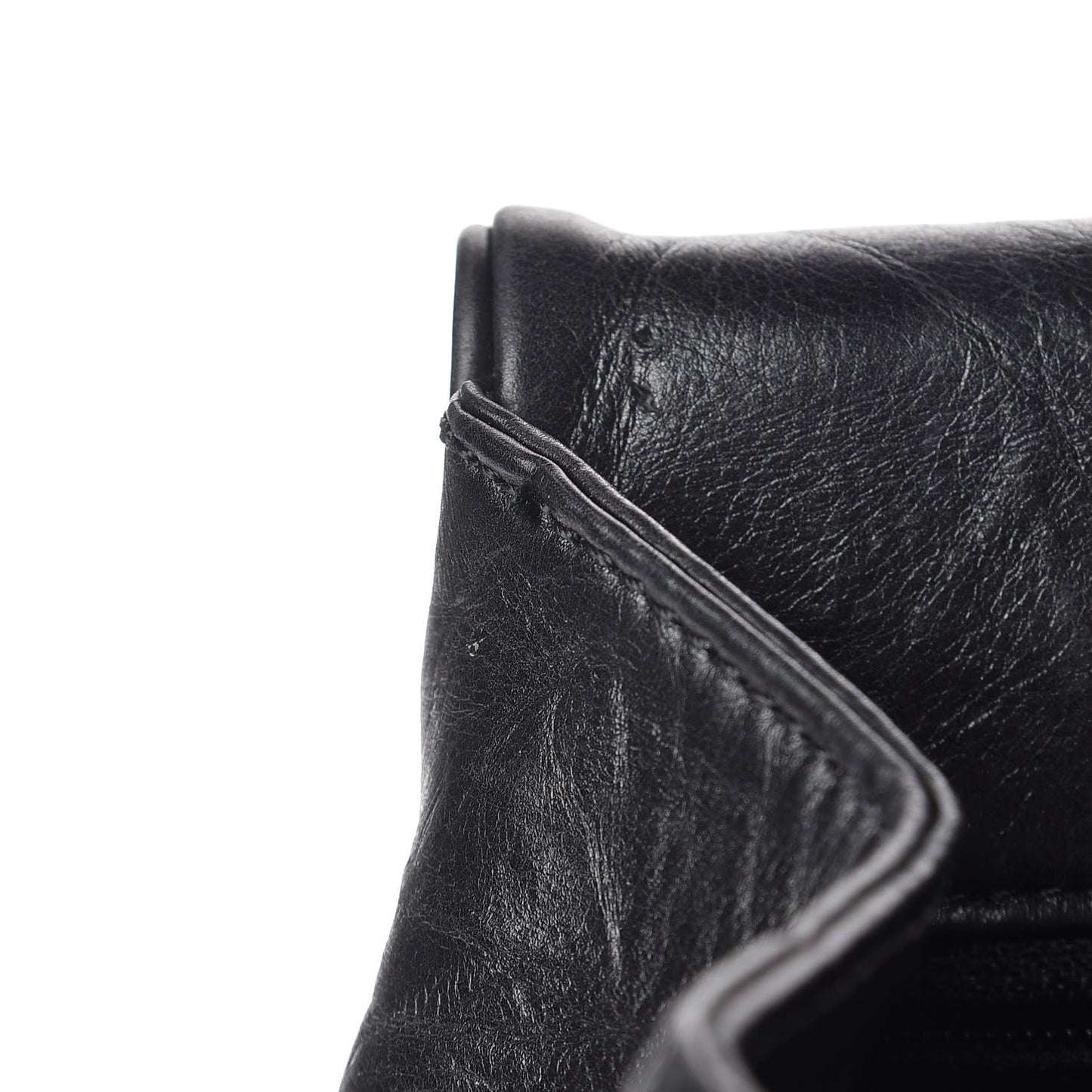 Aged Calfskin Quilted Large Casual Rock Backpack Black