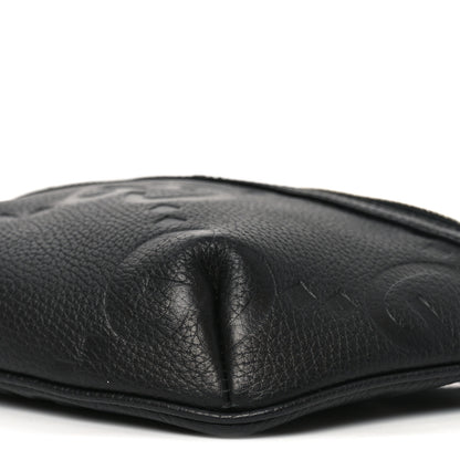 Gucci Piuma Calfskin Jumbo GG Embossed Small Belt Bag Black 10 of 10