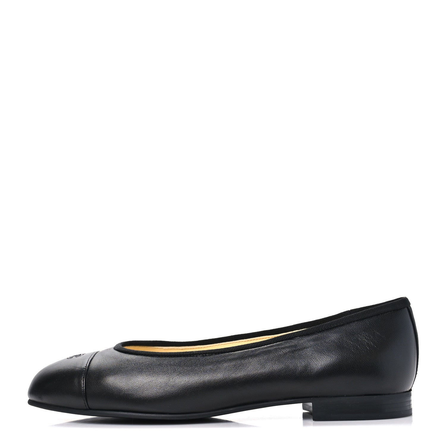 Chanel Lambskin Cap Toe CC Uniform Ballerina Flats 38.5 Black 38.5 Black 1 of 9