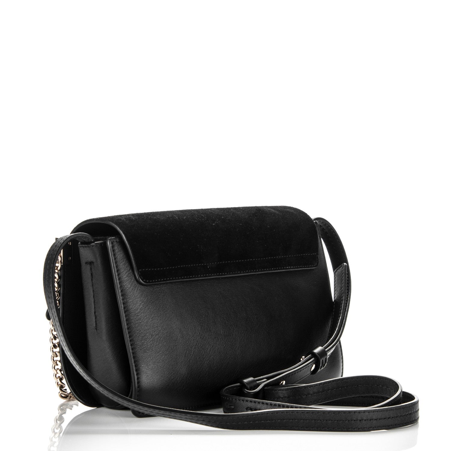 Chloe Suede Calfskin Small Faye Shoulder Bag Black 3 of 7