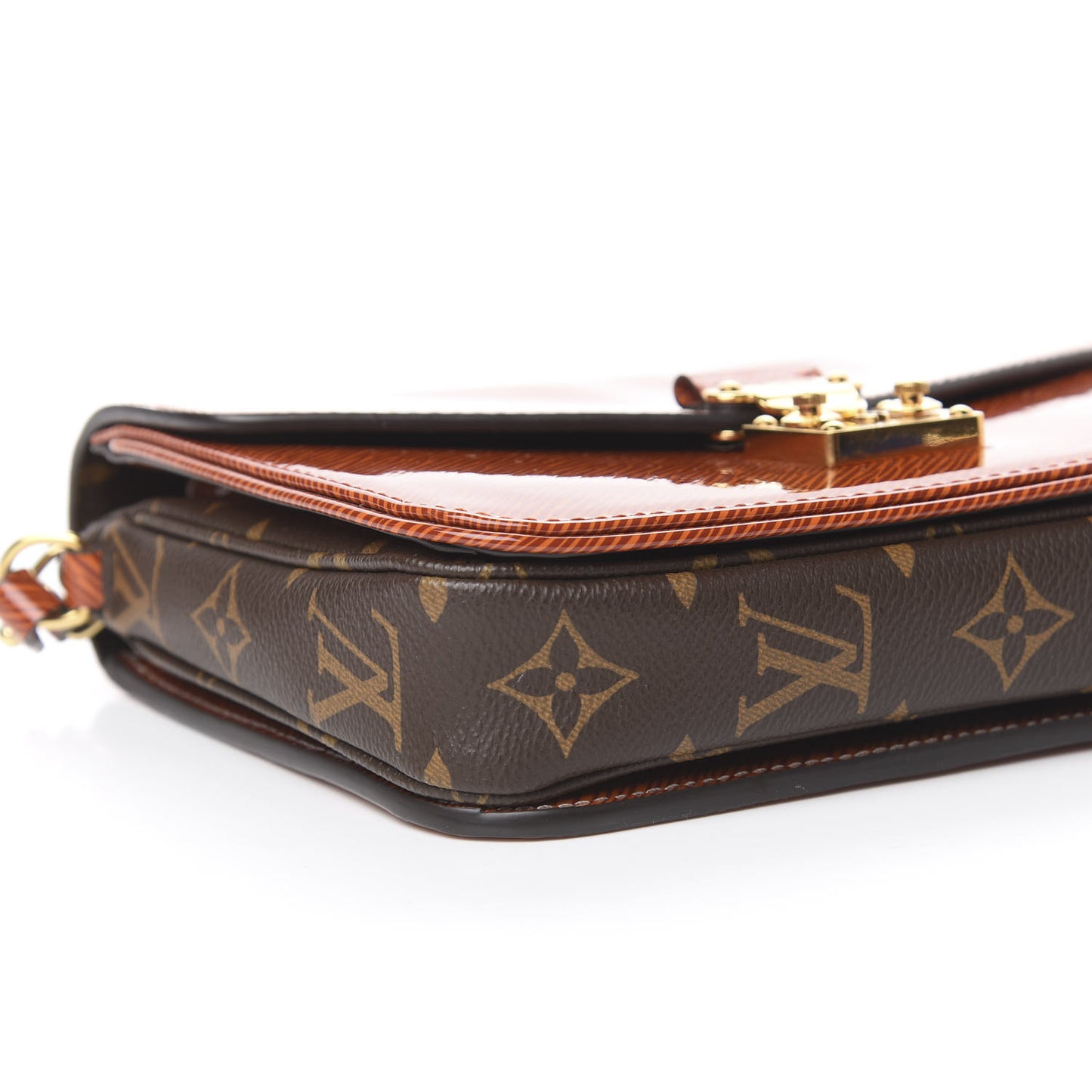 Shiny Epi Monogram Pochette Metis Mini Brown