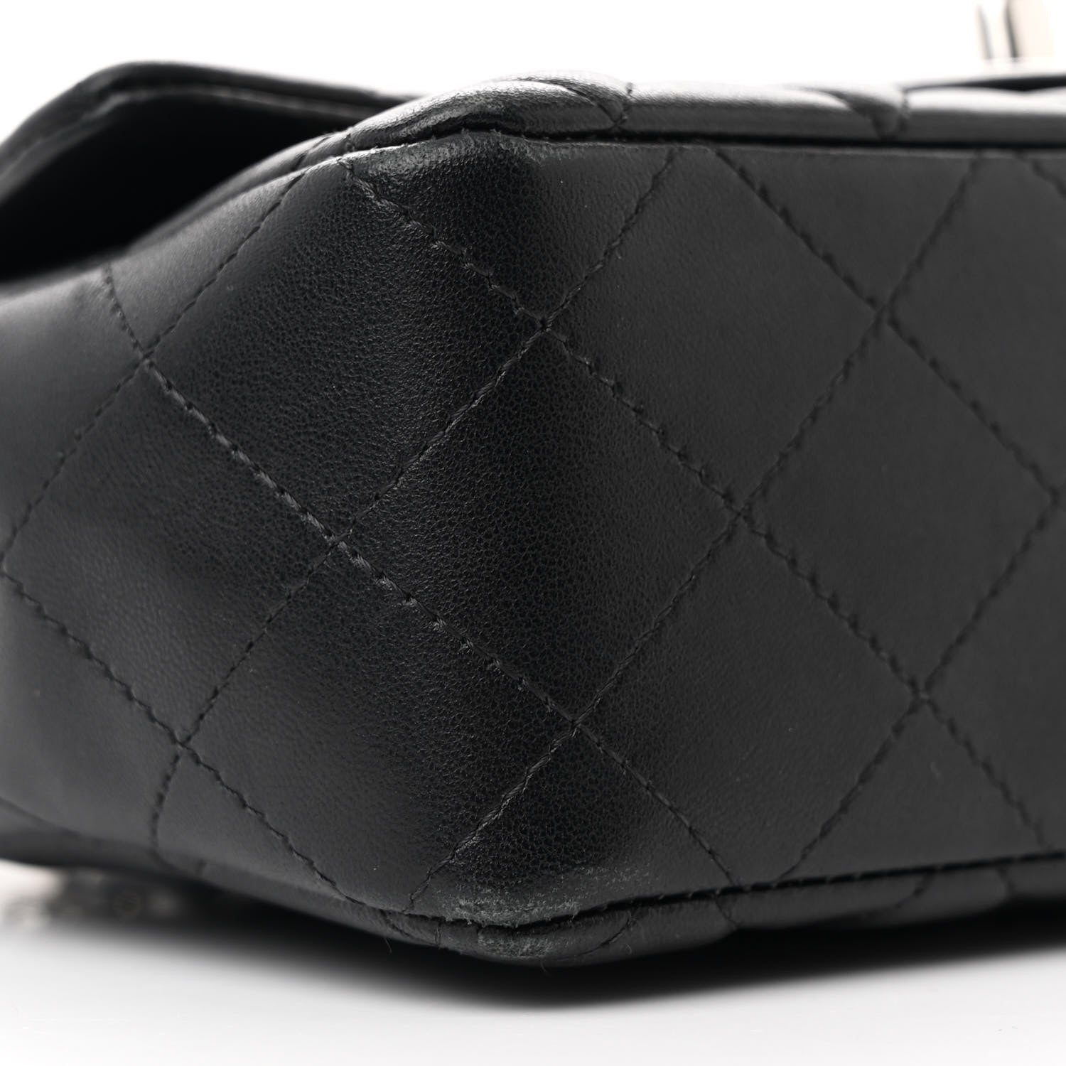 Chanel Lambskin Quilted Mini Rectangular Flap Black 9 of 11