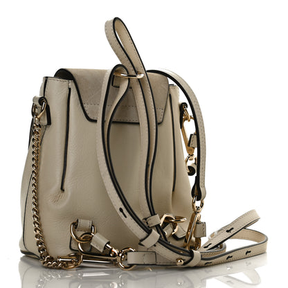 Chloe Suede Calfskin Mini Faye Backpack Off White 3 of 13