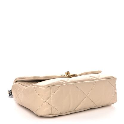 Chanel Lambskin Quilted Medium Chanel 19 Flap Beige 4 of 11