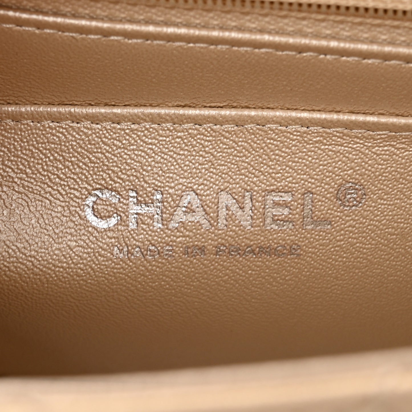 Metallic Sheepskin Quilted 2.55 Reissue Mini Flap Beige
