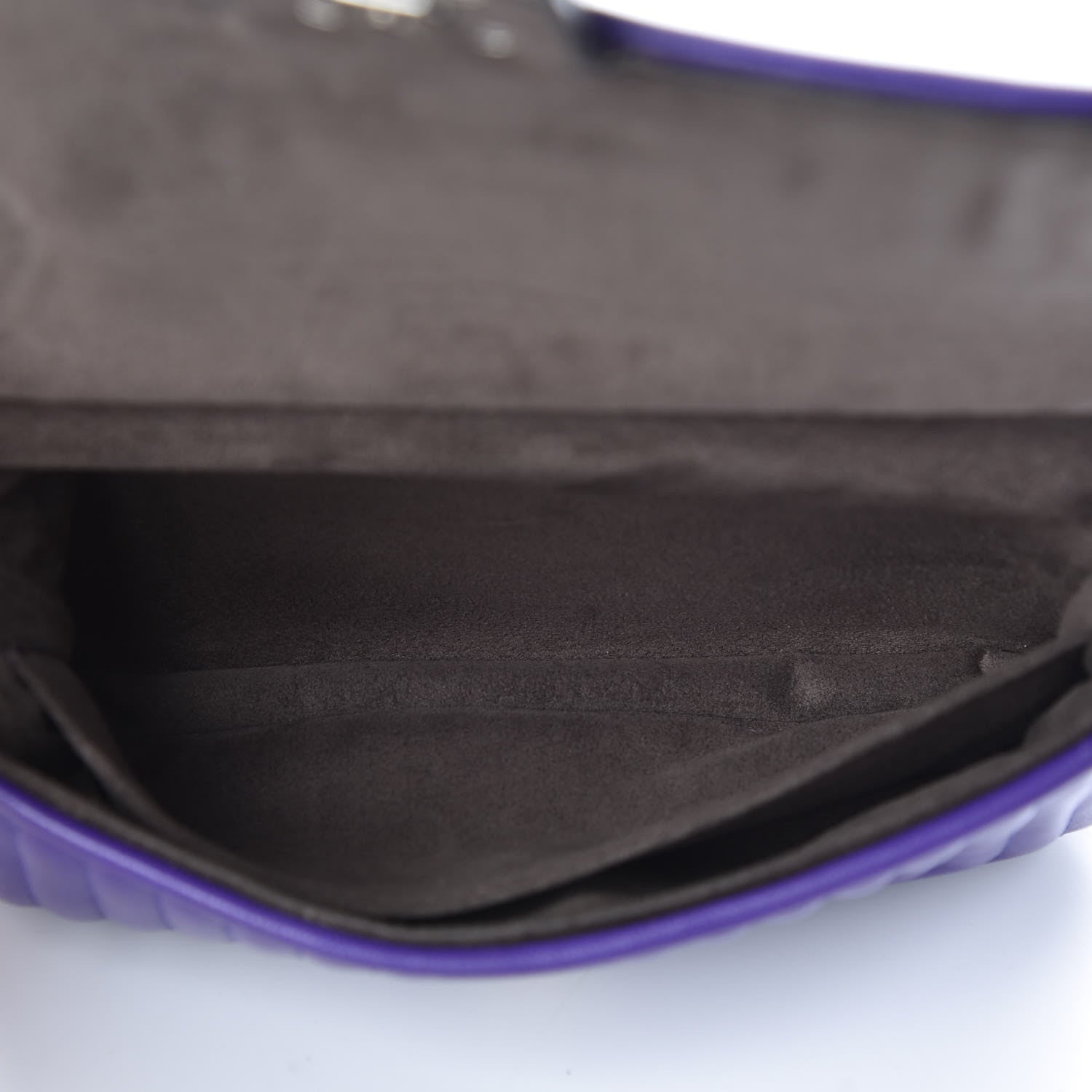 Fendi Shiny Nappa Trapuntata Micro Double Baguette Purple 5 of 7