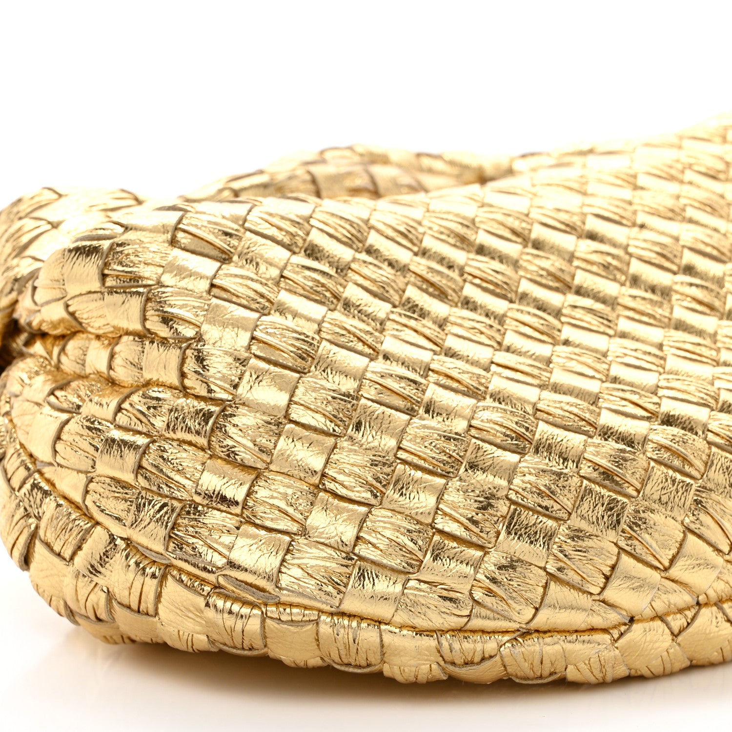 Bottega Veneta Metallic Nappa Intrecciato Mini Jodie Gold 9 of 10