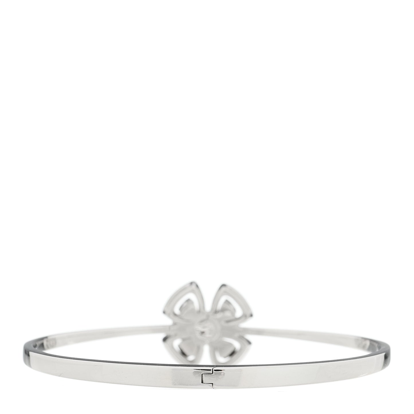 18K White Gold Diamond Fiorever Pave Bangle Bracelet