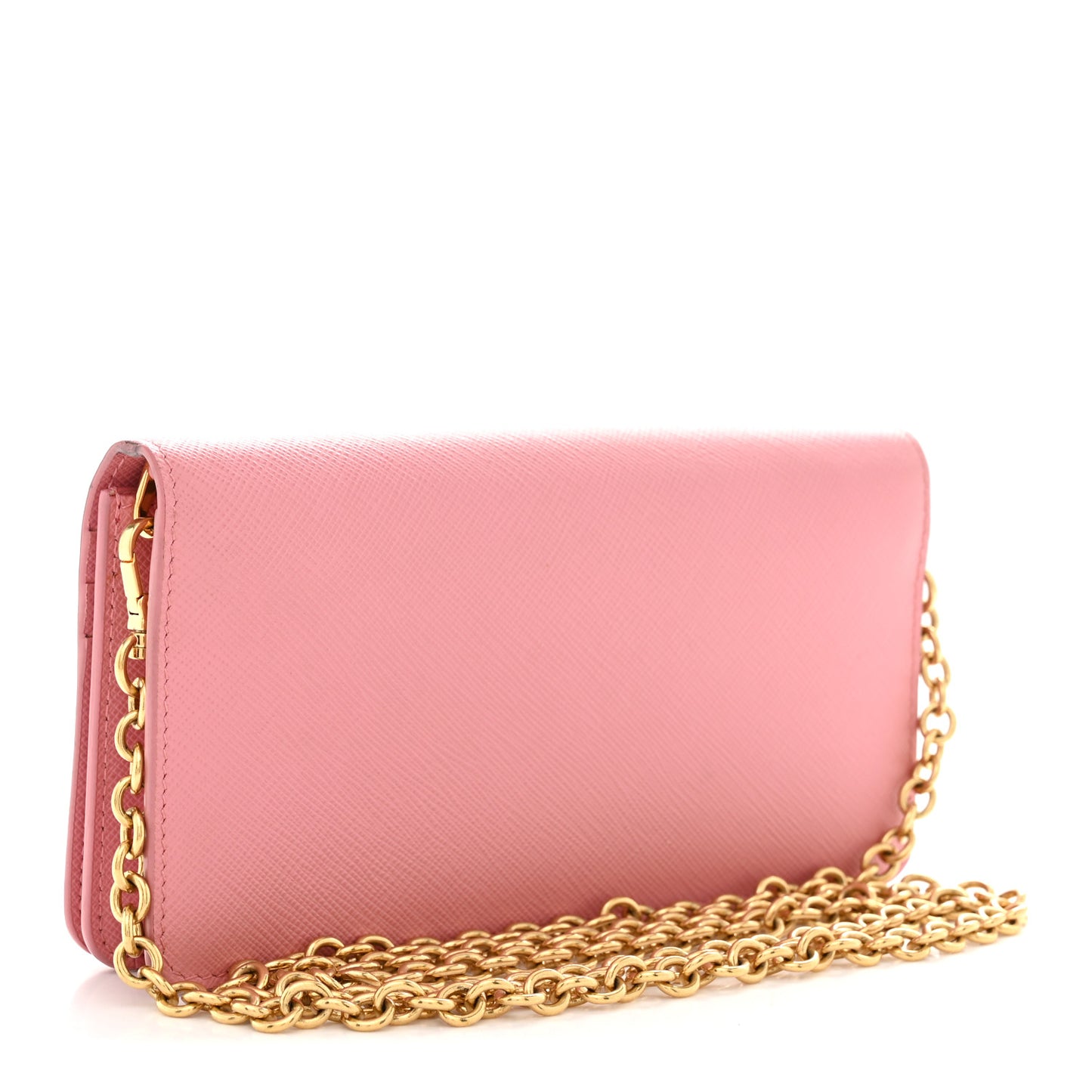 Saffiano Metal Mini Flap Crossbody Wristlet Bag Petalo