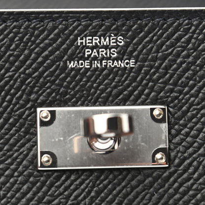 Hermes Epsom Kelly Wallet To Go Black 6 of 10
