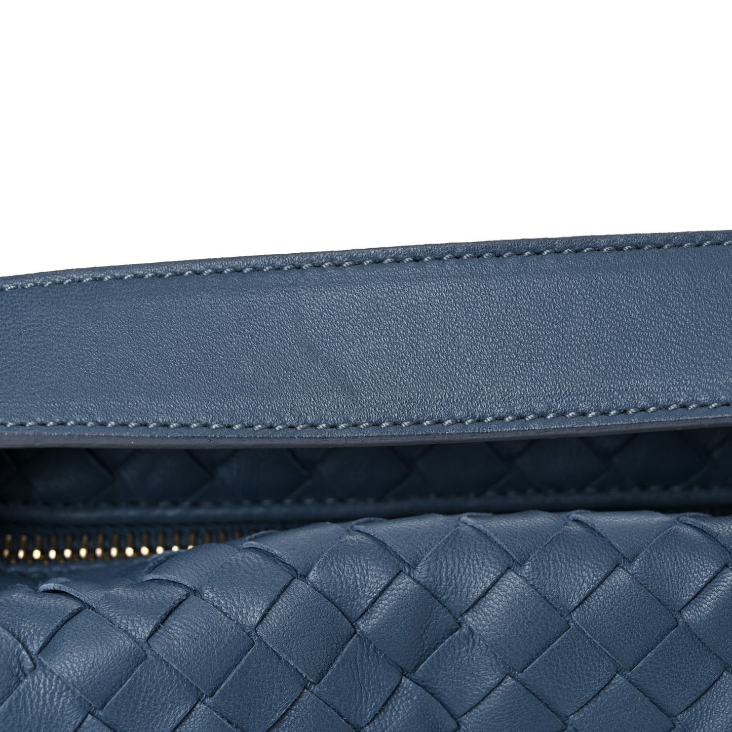 Nappa Intrecciato Large Cosmetic Case Blue