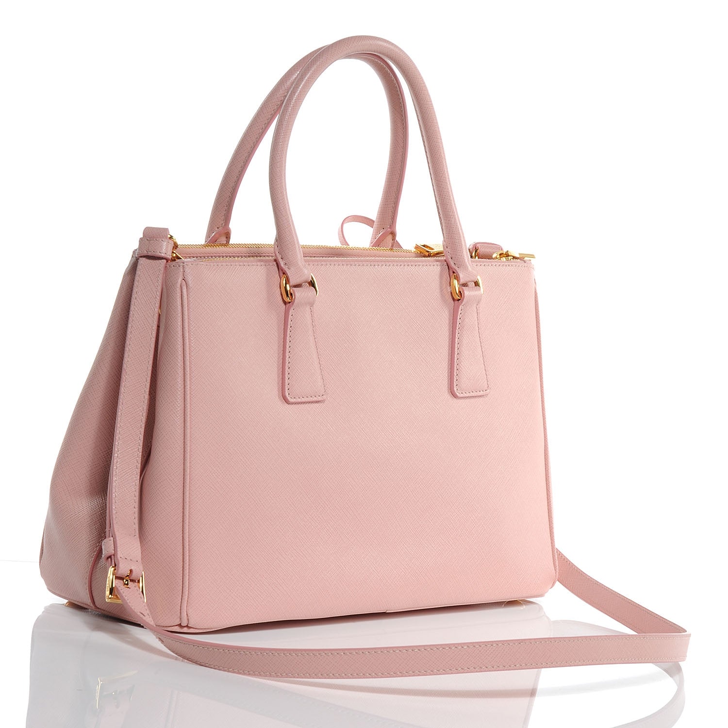 Prada Saffiano Lux Leather Small Tote BN1801 Orchidea 3 of 8
