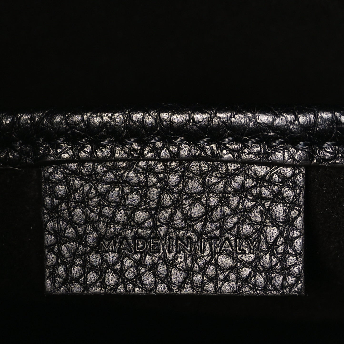 Drummed Calfskin Nano Luggage Black