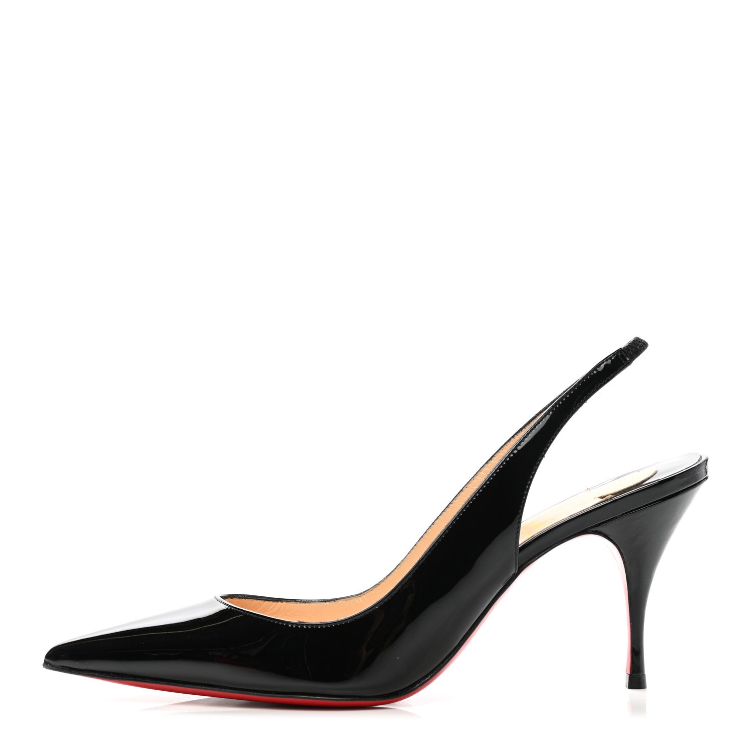 Christian Louboutin Patent Clare Sling 80 Pumps 36.5 Black 1 of 9