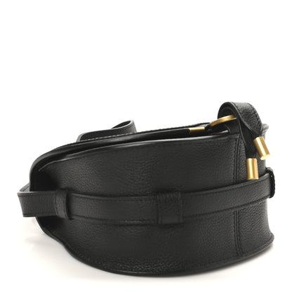 Chloe Grained Calfskin Small Marcie Saddle Bag Black 4 of 9