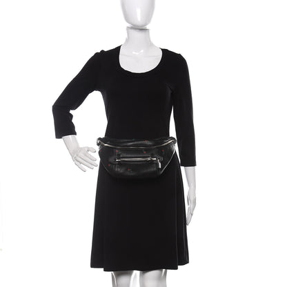Alexander Wang Dumbo Leather Rose Embossed Belt Bag Black 2 of 11